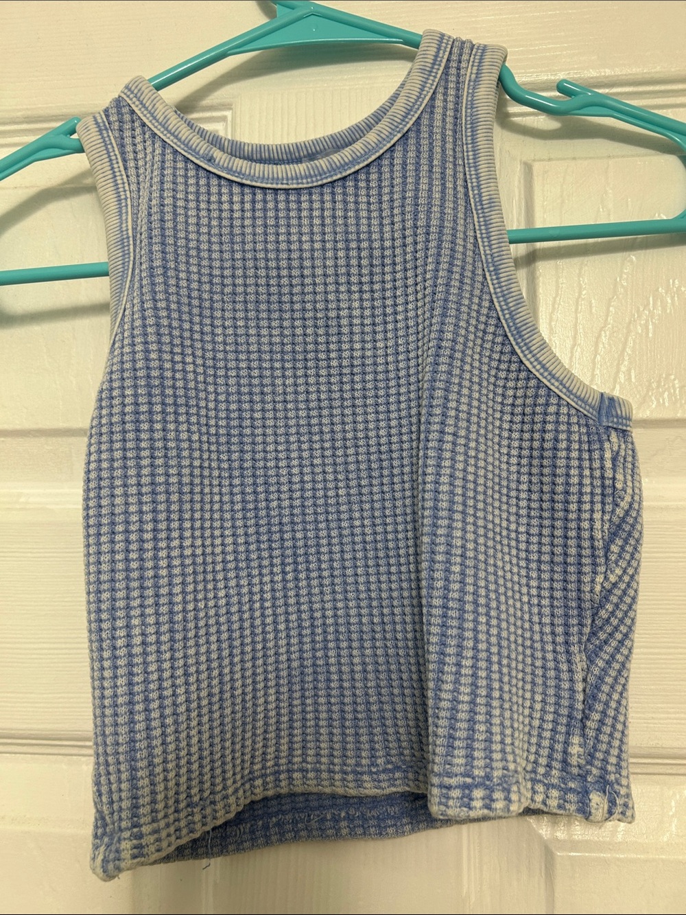 Altar'd State Blue Waffle Knit Tank